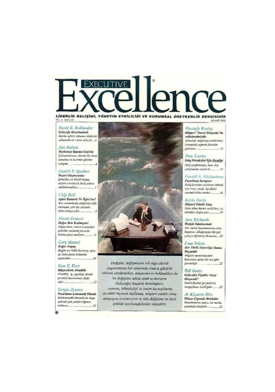 Executive Excellence - Liderlik Gelişimi Yönetim Etkililiği Ve Kurumsal Üretkenlik Dergisi Aralık 2000 Yıl 4: Sayı 44 Retro Eski Basım Koleksiyon
