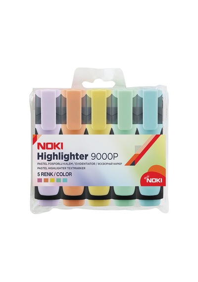 2 Adet Noki 5'li Pastel Fosforlu Kalem Diğer