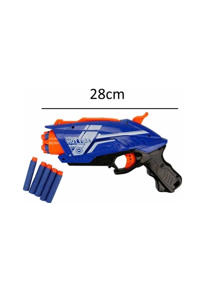 Hot Fire 5 Sünger Dart Atabilen 10 Yumuşak Sünger Dartlı 28cm Eğlenceli Oyuncak Dart Atıcı