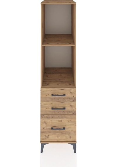 Kronos Dolap 2 Raflı 3 Çekmeceli 44x59x182 Çam-çam Atlas Çam