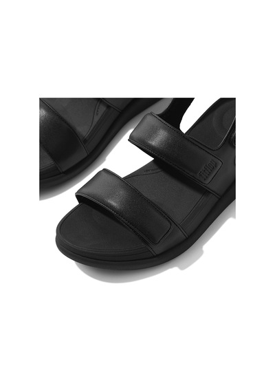 090 All Black Sandalet Kadın Iv9-090 Fitflop F-mode Go Adjustable Back-strap siyah