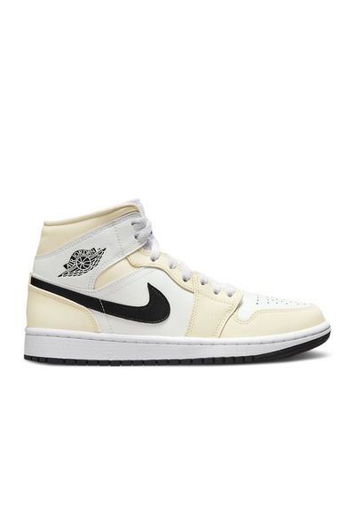 Nike Air Jordan 1 Mid Coconut Milk W Bej - Beyaz
