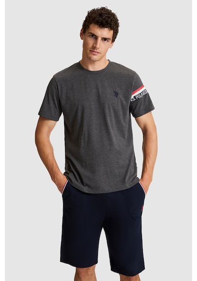 U.s. Polo Assn. Erkek Antrasit Melanj Pijama Takım 50326131-vr081