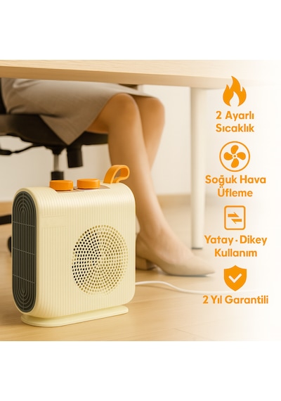 Lina 2000w Elektrikli Isıtıcı Fanlı, Termostatlı, Termik Kesicili, Soğuk Ve Sıcak Hava Üfleme