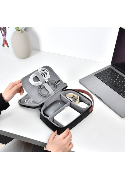 Wiwu Minimalist Çok Fonksiyonlu Su Geçirmez Taşınabilir Polyester Kumaş Seyehat Çantası Siyah