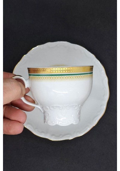 Mitterteich Yeşil Alman Porselen Kahve Fincanı 150 Ml