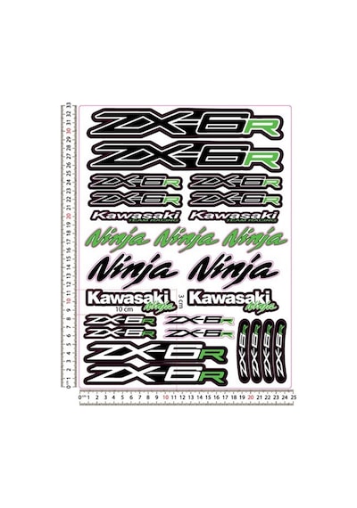 Ninja Zx-6R Zx6R Sticker Set