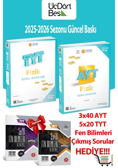 345-tyt Ayt Fizik 2026 Model Soru Bankası Seti Hediyeli