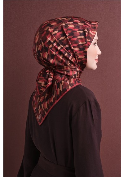 Armine Saf İpek Twill Eşarp 9623d 81 Bronz Hardal