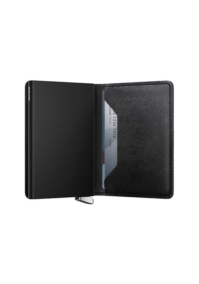 Secrid Premium Slimwallet+ Emboss Lines Kartlık Cüzdan, Siyah Çok Renkli