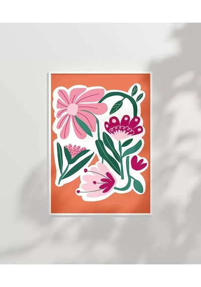 Çerçevesiz Poster Floral Enerji