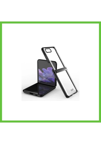 Bezos Samsung Uyumlu  Galaxy Z Flip 4 Kılıf Fold Element Kapak - Siyah Dmc