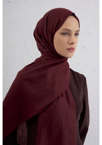 Armine Monogram Desen Edition Şal Bordo