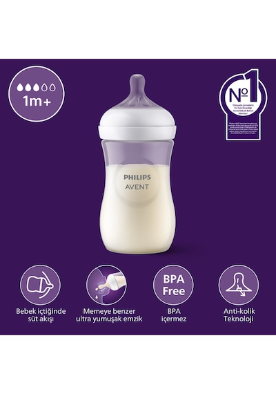 Doğal Tepkili Pp Biberon 260ml 3-6 Ay Scy903/01