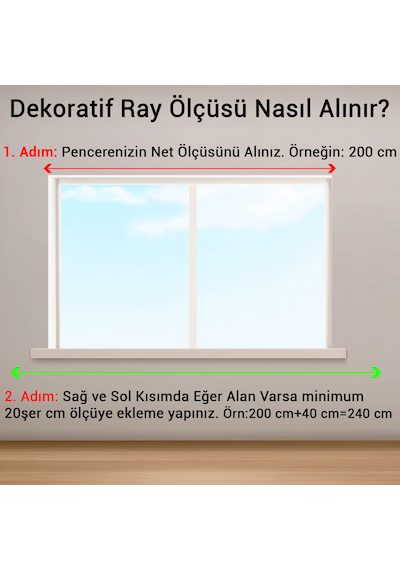 Dekoratif Perde Kornişi Alüminyum Dekoratif Ray Korneşi 250 Cm