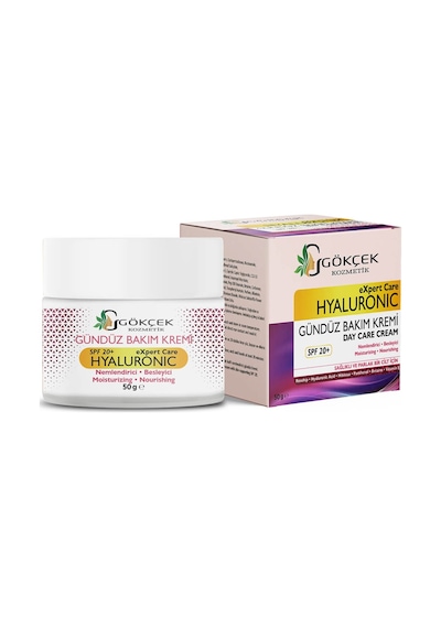 Gökçek Kozmetik SPF20+ Hyaluronic Nemlendirici Gündüz Bakım Kremi 50 G