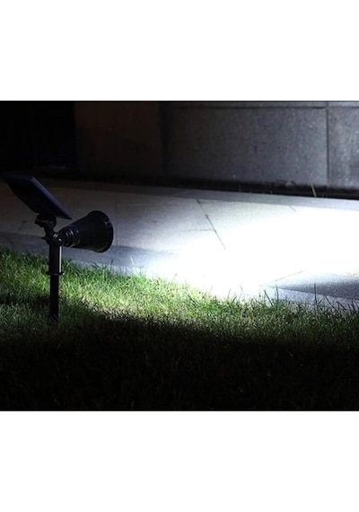 7w Yeşil Led Işık Güneş Enerjili Kazıklı Çim Lambası Cata Solar Bahçe Armatürü Yeşil