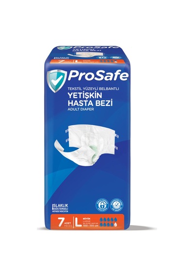 Prosafe Belbantlı Hasta Bezi Büyük 7'li - 8 Adet Tarı