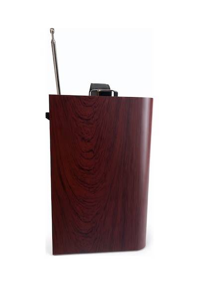 Fp-821 Nostaljik Radyo Şömine Görünümlü Led Işık Fenerli Bluetooth,hafıza Kartı,usb Bellek,aux Ve Radyo Destekli Hoparlör Kızıl Ahşap