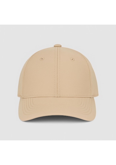 Perlotus Unisex Spor Kep Şapka Mikro Polyester Kumaş 6 Parça Ayarlanabilir Metal Tokalı Krem