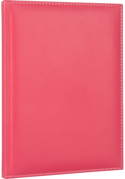 2K 2027 Yeni Yıl Deri Kapak Ajanda Defter Tarihli Çizgili 17x24 CM - Fuşya