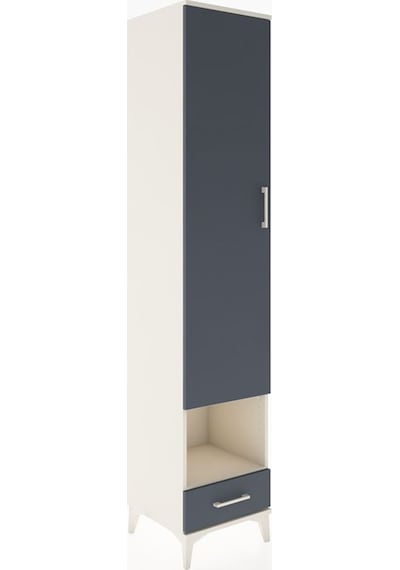 Hyperion Dolap 6 Raflı Tek Çekmeceli Tek Kapaklı 44x44x221 Aytaşı-antrasit Aytası