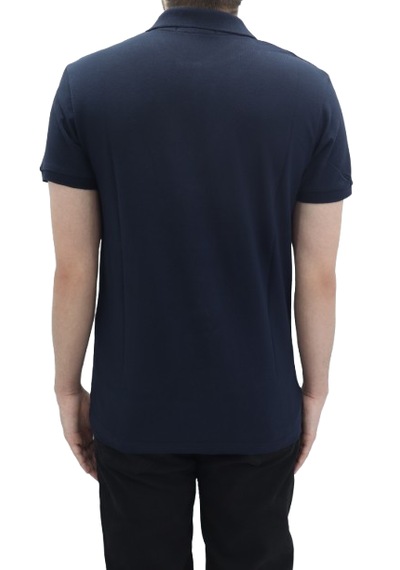 Santa Dmctekstil Erkek Dior Düz Spor Kesim Dar Kalıp Cepsiz Polo Yaka T-shirt Koyu Lacivert