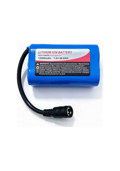 12000mah 7 Virgül 4v Şarj Edilebilir Lityum Iyon Batarya Yemleme Botu Pili Yüksek Kapasiteli Dc Soketli