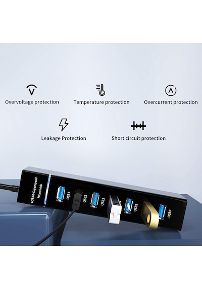 Apera AN-76 Usb 3.0 Super Speed 7 Port 5 Gbps Usb Çoklayıcı Hub 1 M