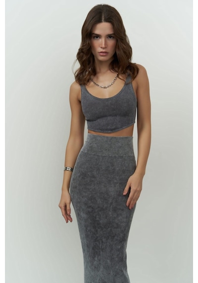 Mai Collection Mai Studios Co. Jade Eskitme Fitilli Etek Füme