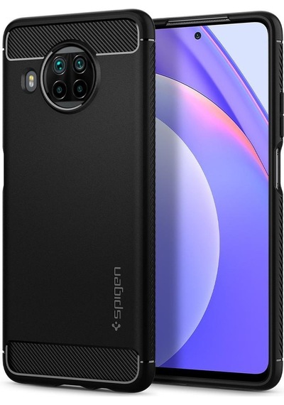 Spigen Mi 10t Lite İle Uyumlu Kılıf Rugged Armor Matte Black
