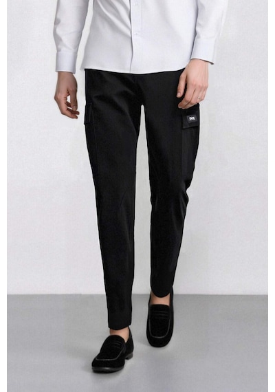 DeFacto Relax Fit Rahat Kesim Yazlık Pantolon -  Kargo Cepli Düz Paça D5967AX25SPBK81