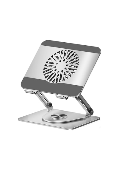 Laptop Standı Alüminyum Soğutmalı Mıknatıslı Harici Fanlı 360 Derece Döner Ayarlı Ergonomik Gam