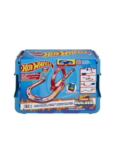 Hot Wheels Alev Temalı Akrobasi Seti Hmc04 16 Yol Yapım Parçası Ve 1 Oyuncak Araba Karışık