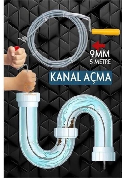 Buğz Profesyonel Kanal Açma Sprali Kanal Gider Tıkanık Açıcı 5 Mt