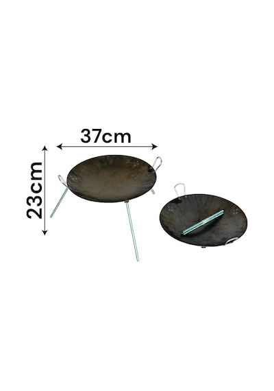 Tak Çıkar Ayaklı Sac Tava - Ateş Çanağı Ve Taşıma Çantası