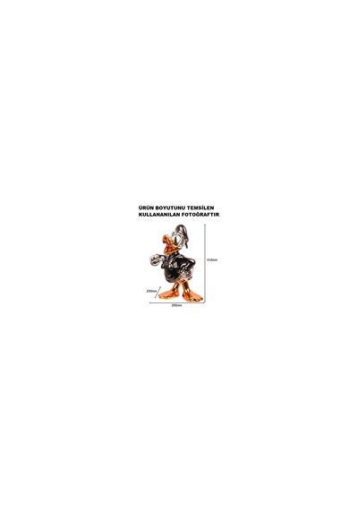 Dekoratif Duck Heykelcik Mavi 290mm 250mm 410mm