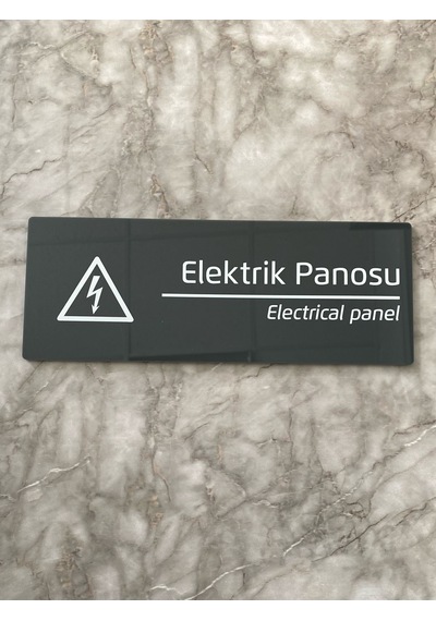 Pleksi Elektrik Panosu Uyarı Levhası