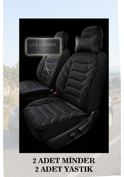 Focus 2007 Uyumlu Premium Lüks Siyah Renk 2 Adet Minder Ve Yastık