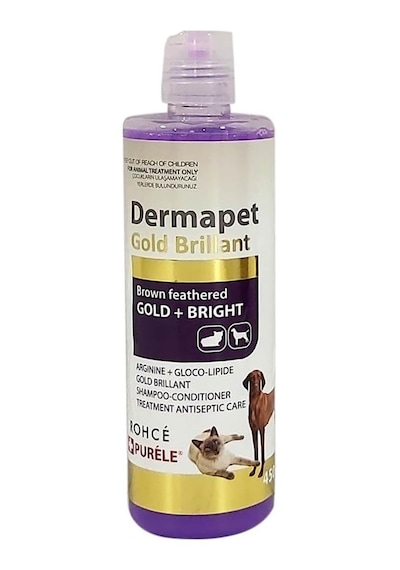 Purele Dermapet Sarı Kahverengi Irk Kedi Ve Köpek İçin Dermatolojik Etkili Kremli Şampuan, 450ml