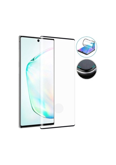 Samsung Galaxy Note 10 Screen Protector 9d Kavisli Şeffaf Polymer Nano Ekran Koruyucu