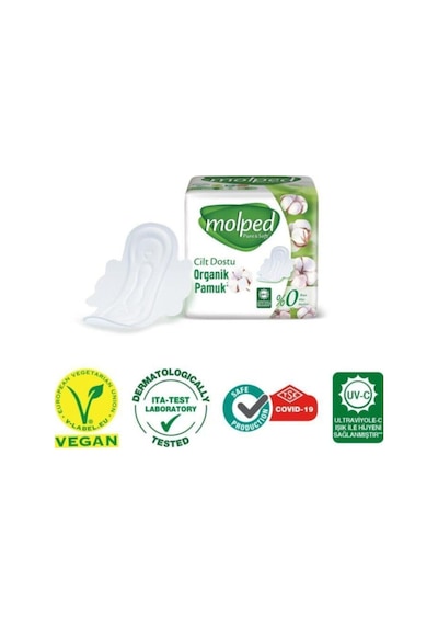 Molped Gece Pure Soft Hijyenik Ped Süper Mega Paket 30 Lu X 3 Adett