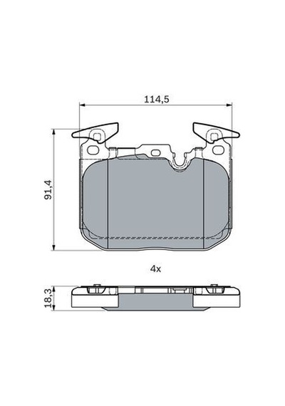 Bmw 4 F36 418I 1.5 2015-2019 Bosch Ön Balata N11.2597