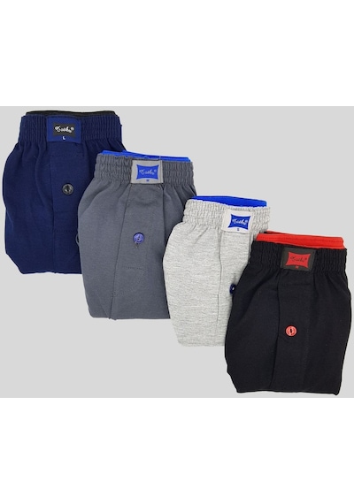 Tutku Erkek Füme Düğmeli Penye Boxer 001