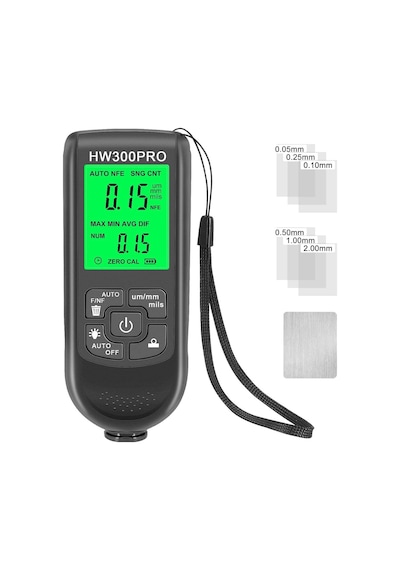 Valkyrie Hw-300 Pro Kaplama Kalınlığı Ölçer 0-2000 Μm Ölçüm Aralığı, Fe/nfe Algılama, Arka Aydınlatmalı Lcd