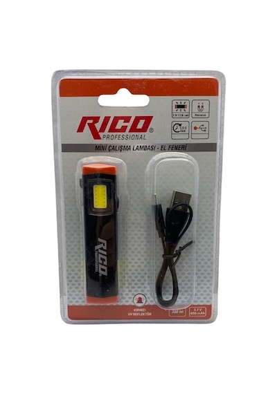 Rico Mini Çalışma Lambası El Feneri Rc0032 Siyah - Turuncu
