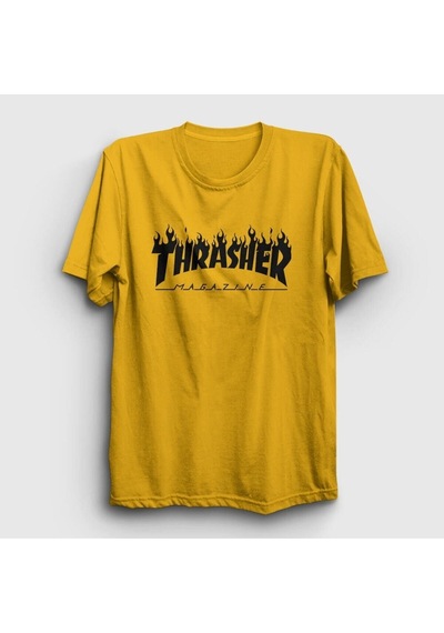 Noıssey Unisex Sarı Logo V6 Thrasher T-shirt 279427tt