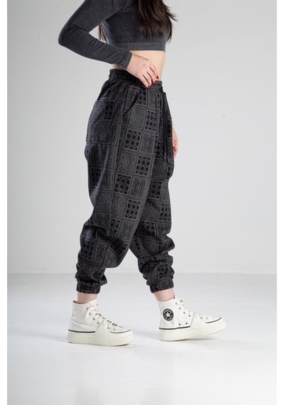 Cocopelli Poker Desenli Pileli Jogger Pantolon Coc2099 Desenli