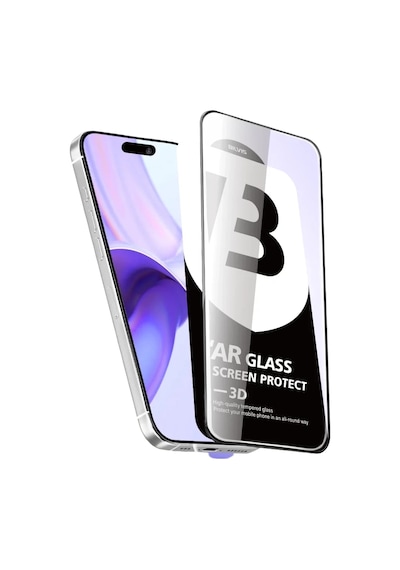 Mey İthalat Apple iPhone Uyumlu  15 Pro Max Bilvis 5d Super Clear Diamond Cam Ekran Koruyucu