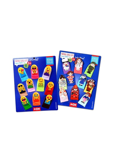 2 Set 20 Parça Tox Emojiler ve Meslekler Parmak Kukla T106 T762